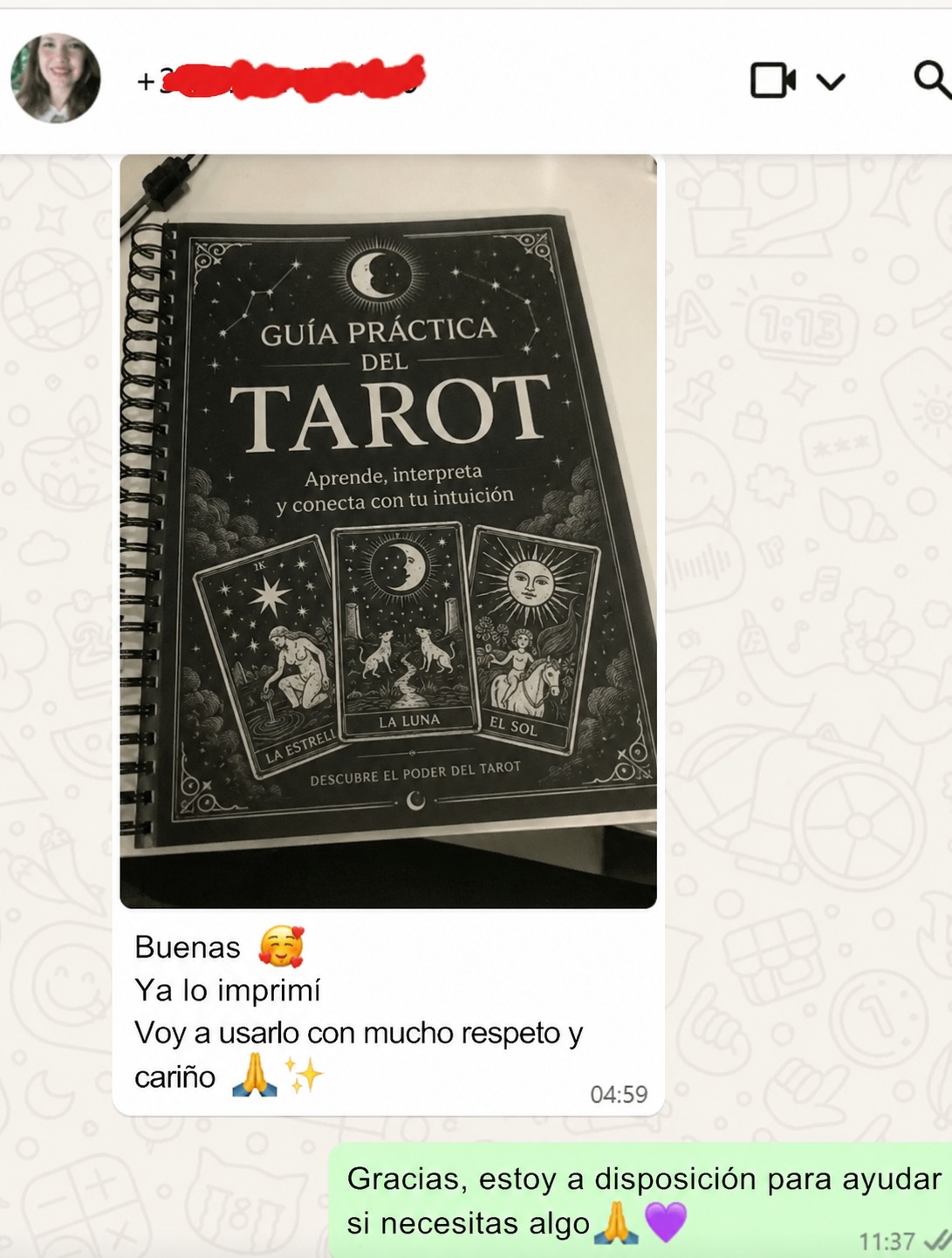 Testimonio WhatsApp - Guía impresa