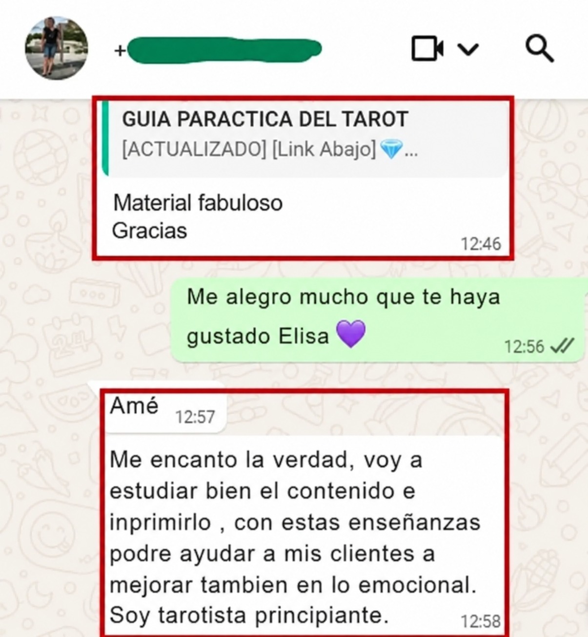 Testimonio WhatsApp - Elisa